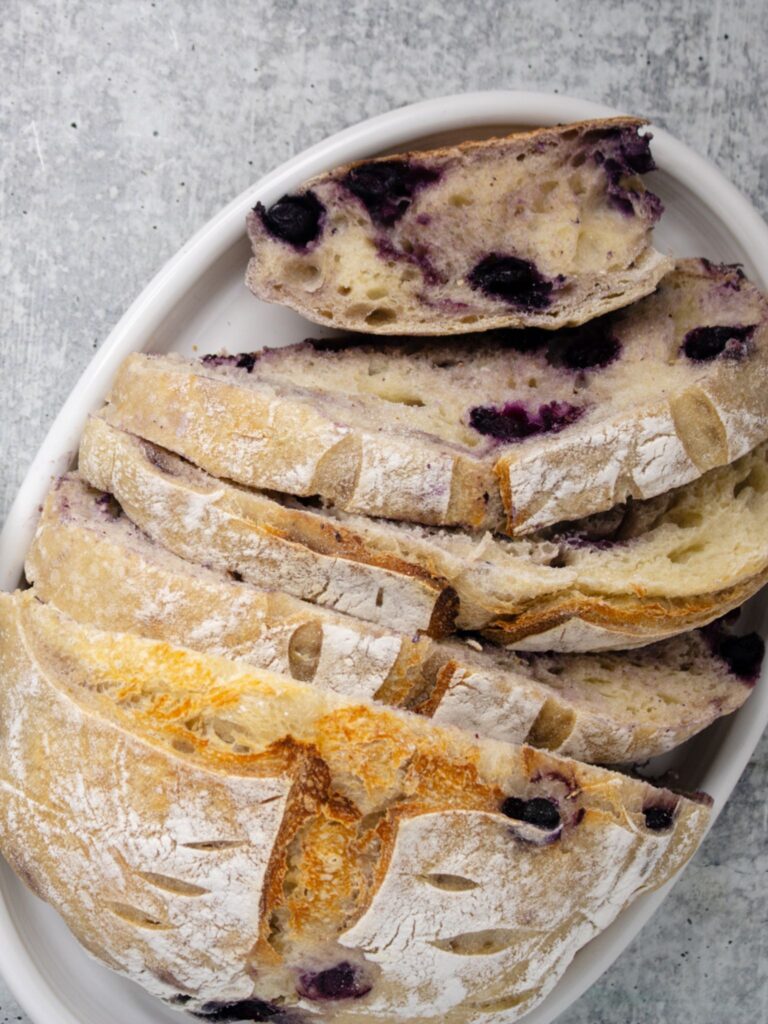 Blueberry Lemon Sourdough Loaf