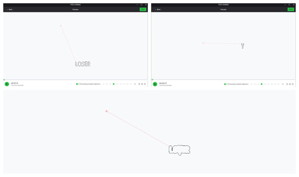 Animation of the word 'LOSER' IT Wreath