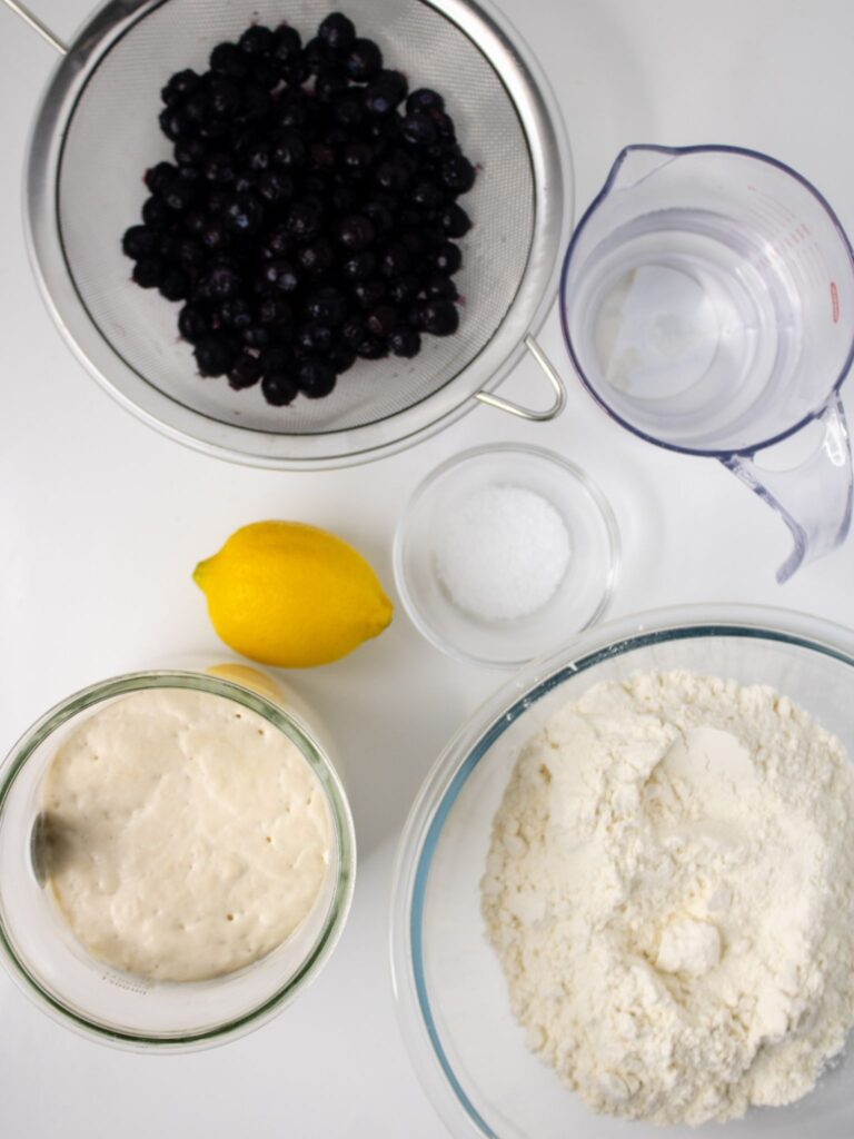 Lemon Blueberry Sourdough Loaf Ingredients