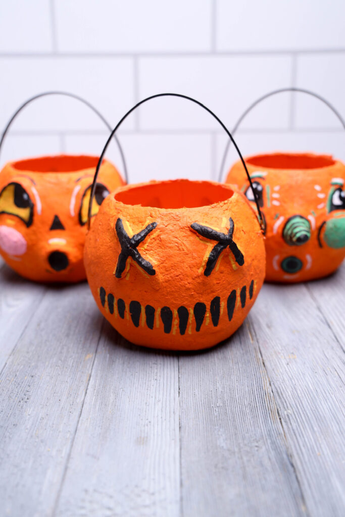 How to Make a Vintage Paper Mache Pumpkin (Trick 'r Treat Style) 7 Vintage Paper Mache Pumpkin