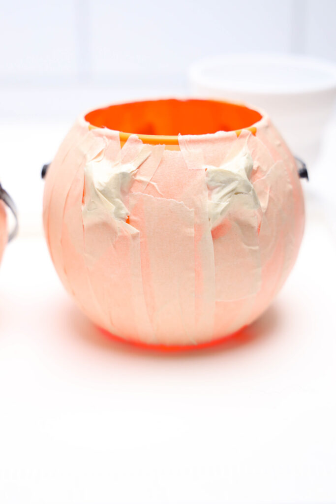 How to Make a Vintage Paper Mache Pumpkin (Trick 'r Treat Style) 3 Pumpkin being prepared for painting