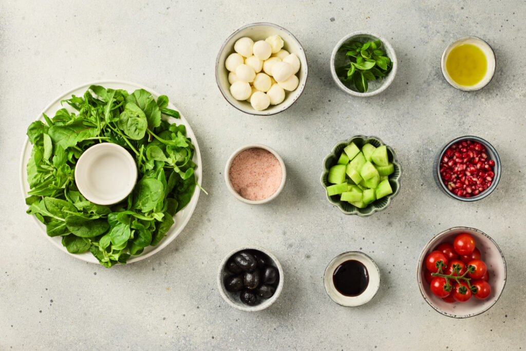 Christmas Wreath Salad – Easy, Fresh & Festive Holiday Side 2 Colorful ingredients for a festive salad